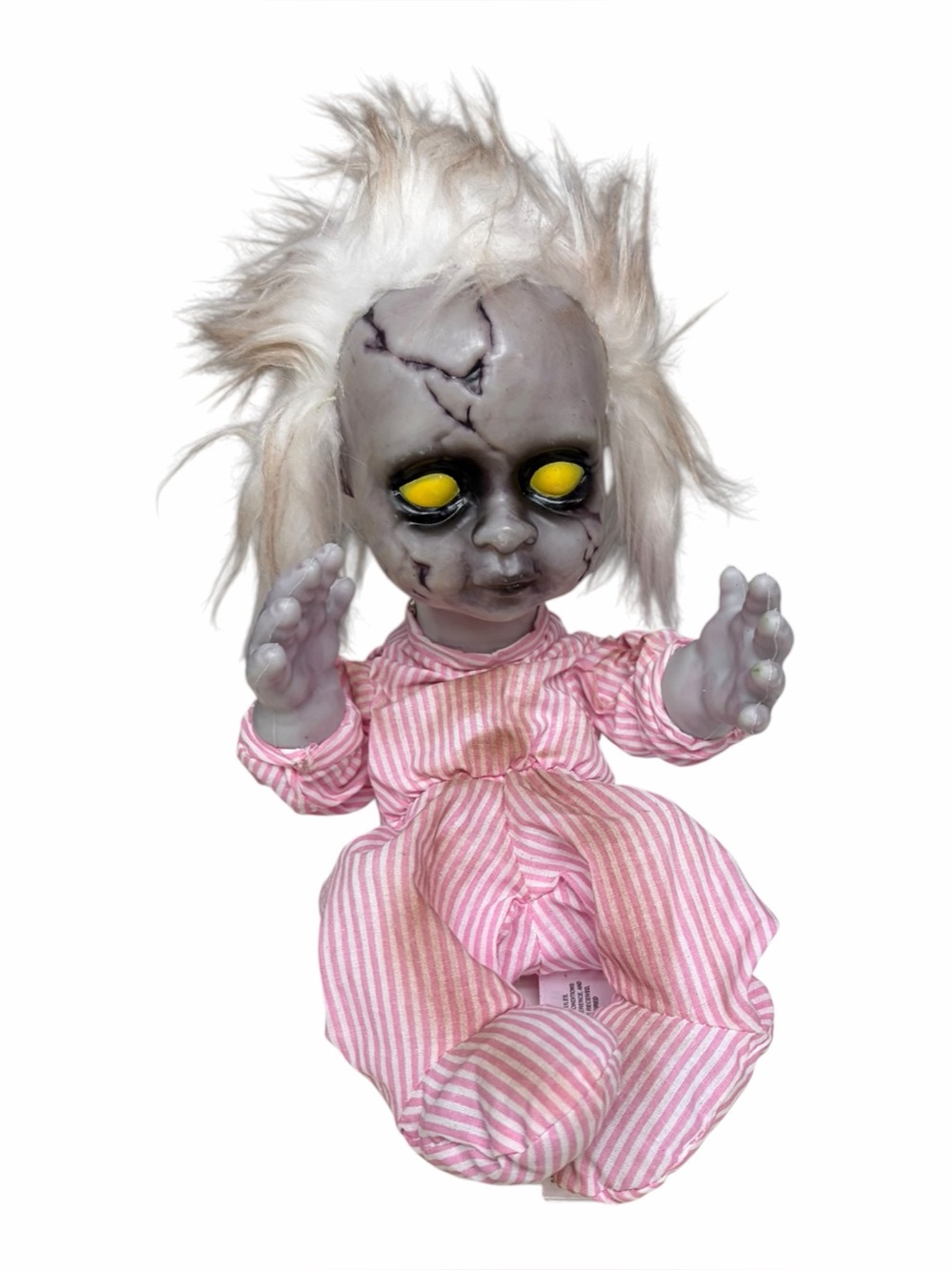 Animated Creepy Baby Doll Screaming Halloween Prop Haunted Baby Scary Decor